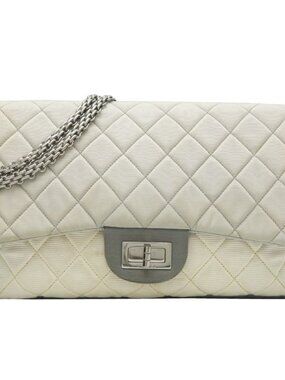 Chanel Shoulder 2.55 White Bag